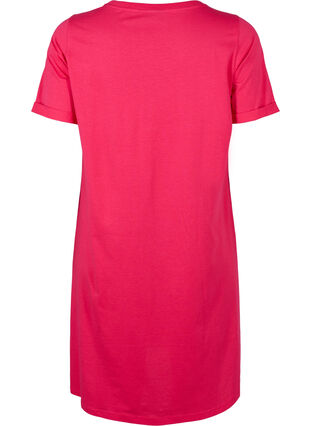 ZizziKatoenen T-shirtjurk, Bright Rose, Packshot image number 1
