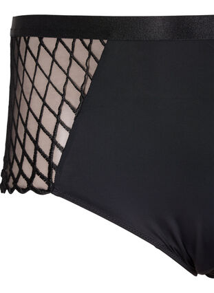 ZizziSlipje met mesh-detail en normale taille, Black, Packshot image number 2