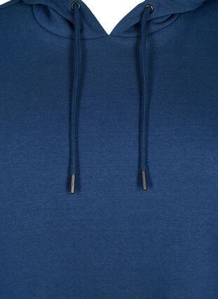 Zizzi Robe sweat-shirt à capuche, Dress Blues, Packshot image number 2