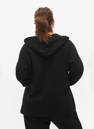 Zizzi Sweat-shirt à capuche, Black, Model image number 1