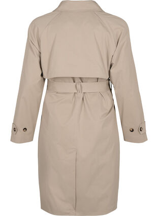 ZizziKlassieke lange trenchcoat met riem, Chinchilla, Packshot image number 1