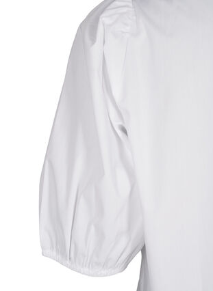 ZizziBlouse met korte mouwen en kant detail, Bright White, Packshot image number 3