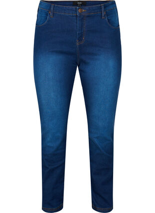 ZizziSlim fit Emily jeans met normale taille, Blue Denim, Packshot image number 0