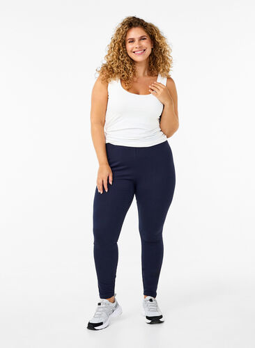 ZizziKatoenen legging met voering, Night Sky, Model image number 0