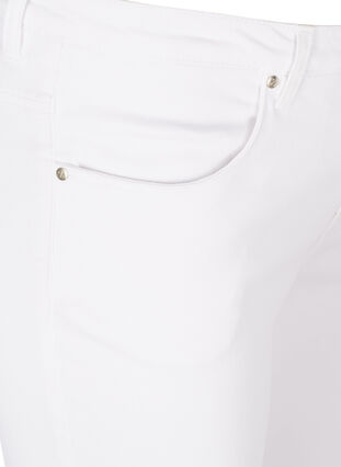 ZizziSuper slim Amy jeans met hoge taille, White, Packshot image number 2