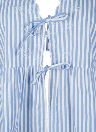 ZizziGestreepte blouse met open voorkant en geborduurde details, C. Blue White Stripe, Packshot image number 2