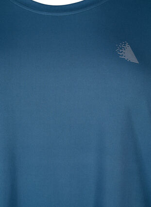 ZizziTraining blouse met 3/4 mouwen, Indian Teal, Packshot image number 2