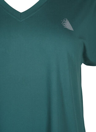 ZizziT-shirt met V-hals, Bistro Green, Packshot image number 2