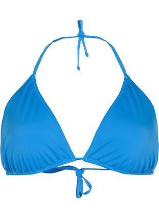 Zizzi Haut de bikini forme triangle de couleur unie, Nebulas Blue, Packshot image number 0