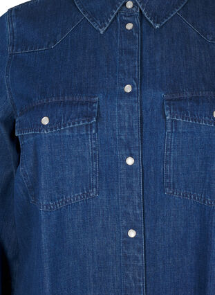 ZizziDenim jurk met knopen, Medium Blue Denim, Packshot image number 2