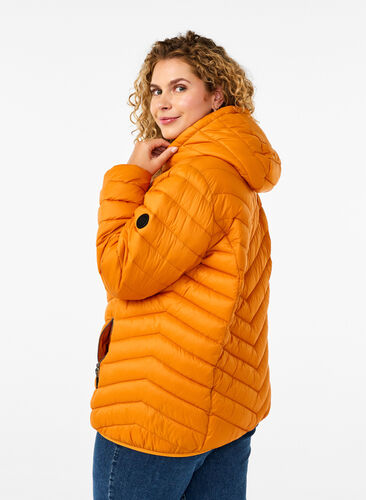 Zizzi Veste légère à capuche, Marmelade, Model image number 1