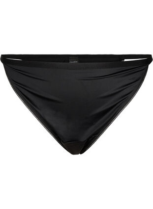 ZizziMircovezel G-string met elastische tailleband, Black, Packshot image number 0