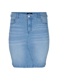 FLASH - Nauwsluitende denim rok, Light Blue Denim, Packshot