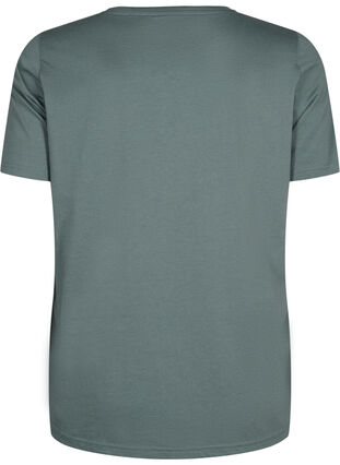 ZizziFLASH - T-shirt met motief, Balsam Green Star, Packshot image number 1