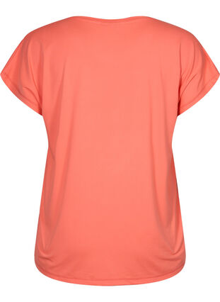Zizzi T-shirt d'entraînement à manches courtes, Living Coral, Packshot image number 1