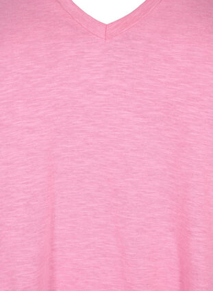 ZizziBasic t-shirt met korte mouwen en v-hals, Rosebloom, Packshot image number 2