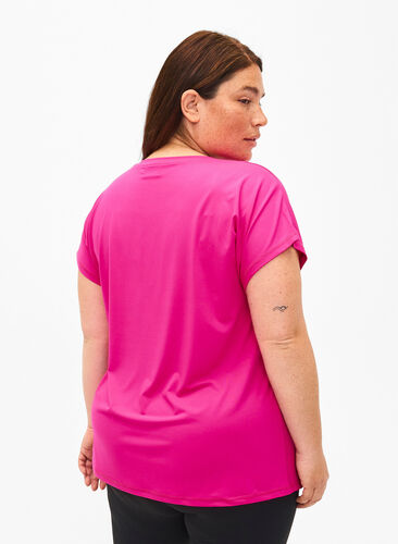 ZizziTrainings T-shirt met korte mouwen, Neon Pink Glo, Model image number 1