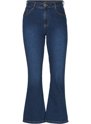 ZizziEllen bootcut jeans met hoge taille, Dark Blue, Packshot image number 0