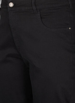 ZizziGeknipte Vera jeans met rechte pasvorm, Black, Packshot image number 2