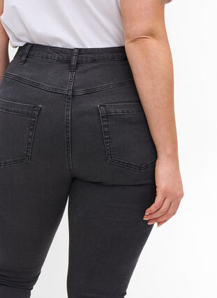 Zizzisuper slim fit Amy jeans met hoge taille, Grey Denim, Model image number 2