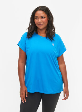 Zizzi T-shirt d'entraînement à manches courtes, Brilliant Blue, Model image number 0