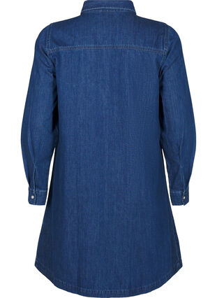 ZizziDenim jurk met knopen, Medium Blue Denim, Packshot image number 1