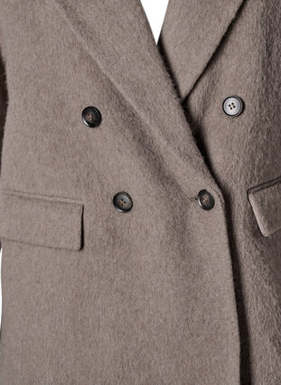 ZizziWollen blazer met geborstelde textuur, Desert Taupe Mel., Packshot image number 2