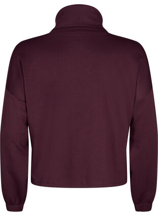 ZizziBlouse met turtleneck in modalmix, Fig, Packshot image number 1