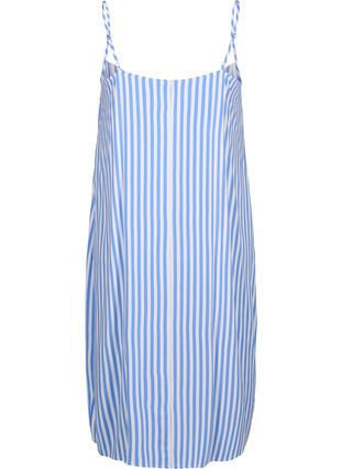 ZizziFLASH - Gestreepte bandjesjurk van viscose, L. Blue White Stripe, Packshot image number 1