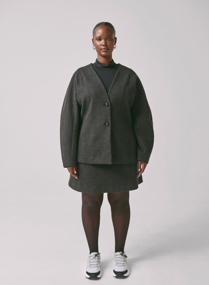 Zizzi Blazer à taille ajustée, , Model, 1