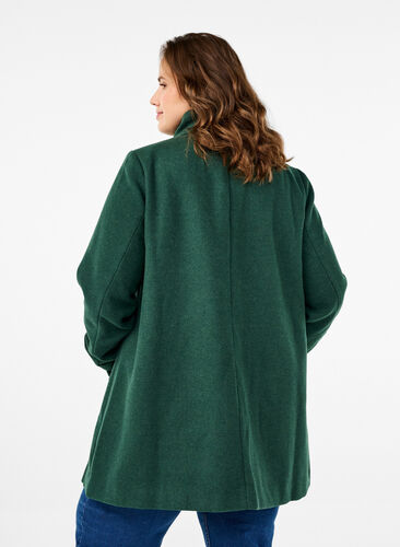 Zizzi Trench court avec coupe trapèze, Trekking Green Mel., Model image number 1