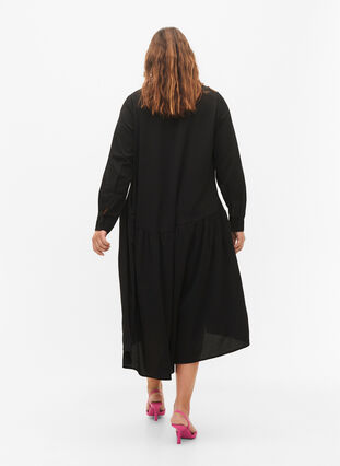 Zizzi Robes midi à manches longues, Black, Model image number 1