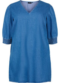 Tuniek in denim met v-snit