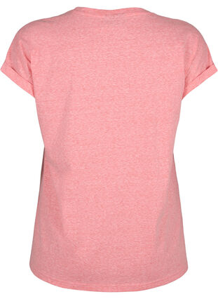ZizziGemêleerd T-shirt met korte mouwen, Living Coral Mel., Packshot image number 1