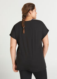 Effen sportshirt, Black, Model