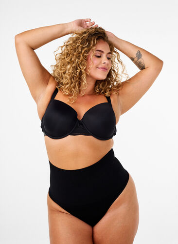 Zizzi String sans coutures de taille classique, Black, Model image number 0