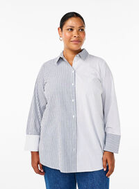 Gestreept shirt met lange mouwen, Lava Smoke Stripe, Model