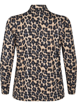 ZizziFLASH - Blouse met lange mouwen en col, Leopard Print , Packshot image number 1