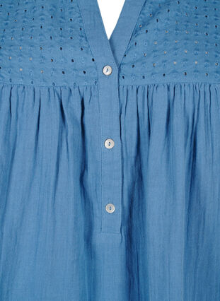 ZizziKatoenen blouse met broderie anglaise en 3/4 mouwen, Riverside, Packshot image number 2