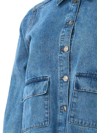 ZizziDenim overhemdjasje met zakken, Blue Denim, Packshot image number 2