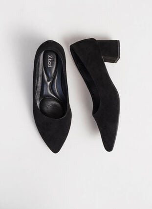 ZizziWide fit - Pumps van suède, Black, Image image number 0