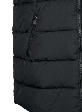 ZizziLange vest met capuchon en zakken, Black, Packshot image number 3