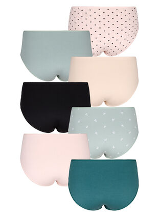 Zizzi7-pack slip met normale taille, Iceberg Green Mix, Packshot image number 1