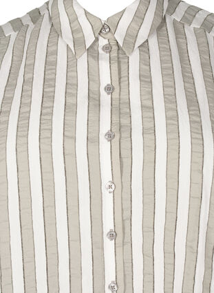 Zizzi Chemise ample à rayures, Sand w. Black Stripe, Packshot image number 2