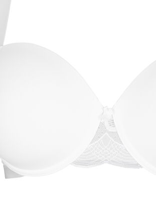 ZizziVoorgevormde bh met mesh, Bright White, Packshot image number 2